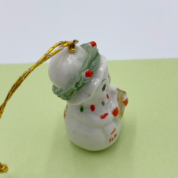 Vintage Mini Bone China Starry Eye Christmas Snowman Figurines - Picture 10 of 15